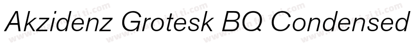 Akzidenz Grotesk BQ Condensed A Bol字体转换